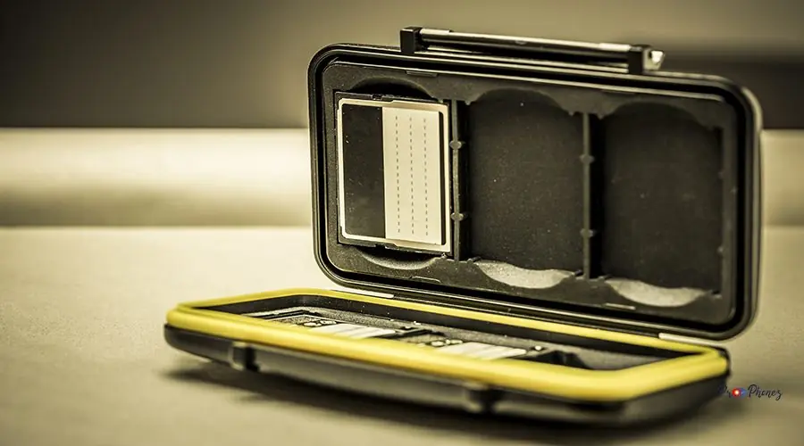 Hard case safe guard for CF card, Industrial grade, Data protect Hard case safe guard for CF card, Industrial grade, Data protection concept.