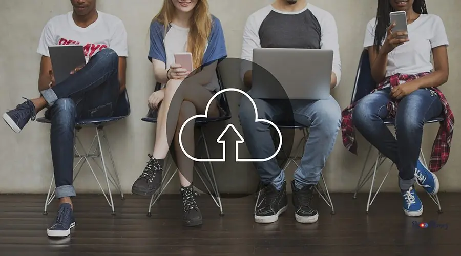Cloud overlay word young people Cloud overlay word young people