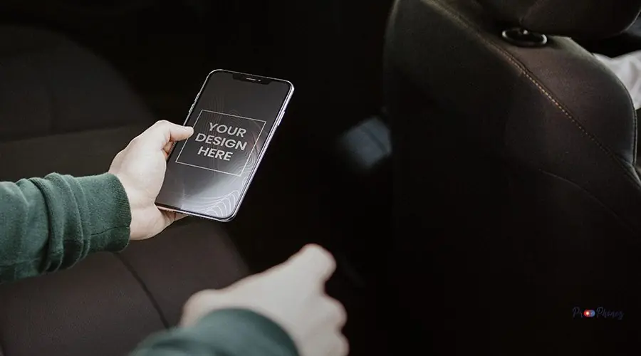 Man using a mobile phone mockup Man using a mobile phone mockup