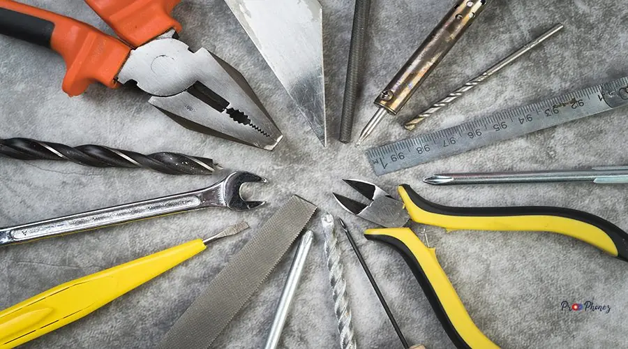 top-view-different-types-tools top-view-different-types-tools