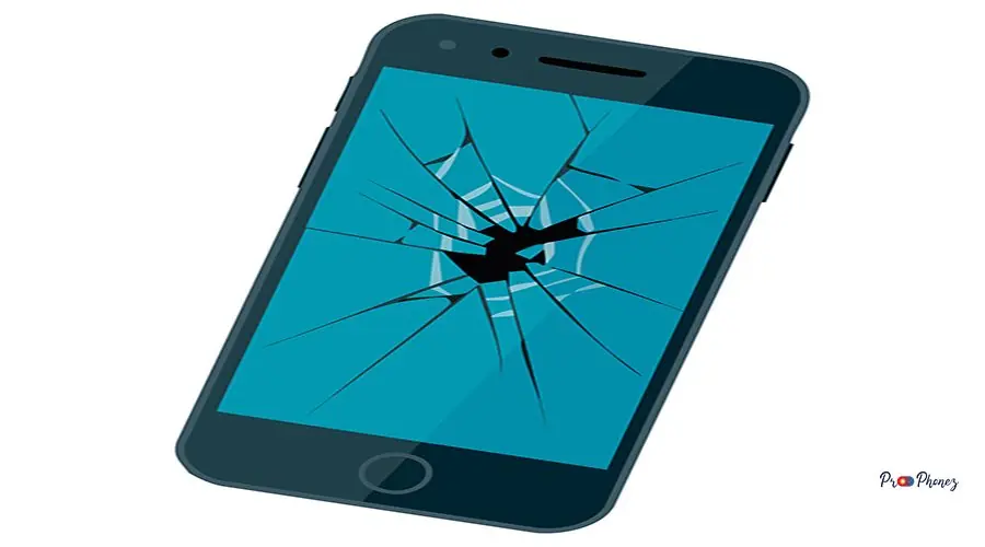 Vector broken smart phone flat icon isolated on white background Vector broken smart phone flat icon isolated on white background. Perfect element for web design, tech, and digital communication visuals.