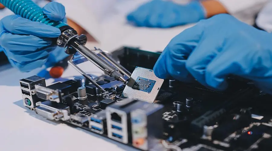 Electronics technician, electronic engineering electronic repair Electronics technician, electronic engineering electronic repair, electronics measuring and testing, repair and maintenance concepts.