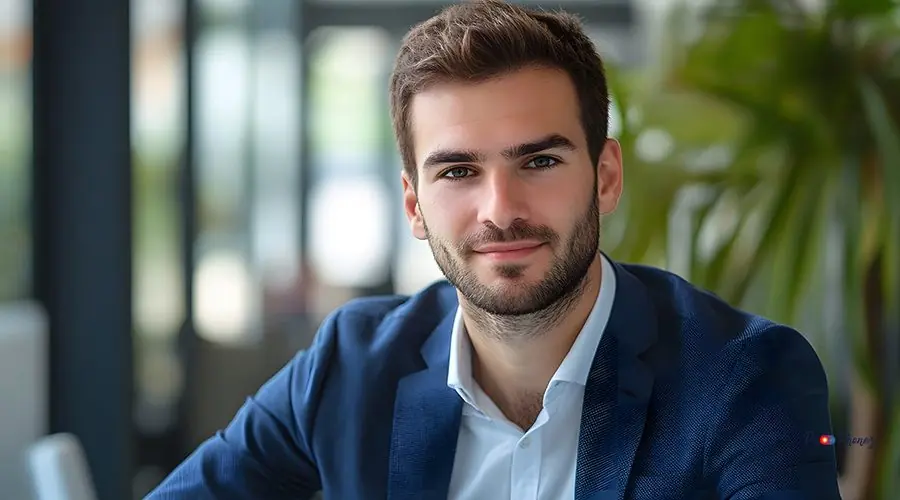 young professional analyzing marketing KPIs on screen cracked iphone screen